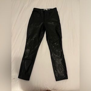 Abercrombie 28 curve love LONG leather pants. Skinny high rise never worn.